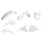 KIT PLÁSTICOS POLISPORT RESTYLING KTM EXC/EXC-F/XC-W/XCF-W 14/16 (GUARDA LAMAS DA FRENTE E PORTA FAROL 17/19) - WHITE