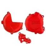 KIT PROTEÇÃO TAMPAS DO MOTOR POLISPORT BETA RR 200/250/300 2T 18/24  RR X-PRO 250/300 2T 25 RR X Trainer 300 18/25 - RED