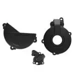 KIT PROTEÇÃO TAMPAS DO MOTOR POLISPORT SHERCO SEF 250/300 14/23 - BLACK