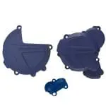 KIT PROTEÇÃO TAMPAS DO MOTOR POLISPORT KTM EXC/XC-W 250/300 17/23 HUSQVARNA TE 250/300 19/23 - BLUE