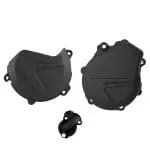 KIT PROTEÇÃO TAMPAS DO MOTOR POLISPORT KTM EXC-F/XCF-W 450/500 17/23 - BLACK
