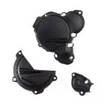 KIT PROTEÇÃO TAMPAS DO MOTOR POLISPORT KTM EXC/XC-W 250/300 24/25 HUSQVARNA TE 250/300 24/25 - BLACK