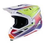 ALPINESTARS S-M7 FUSE - BRANCO/ROXO/AMARELO FLUO