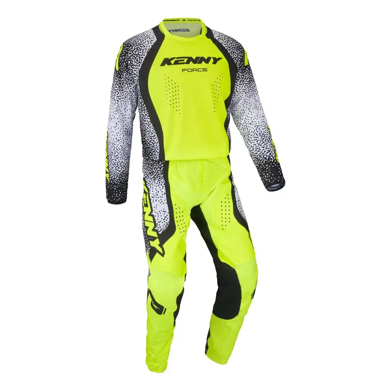 maillot-cross-kenny-force-pixel-white-neon-yellow-503895 FATO KENNY FORCE PIXEL - BRANCO/AMARELO FLUO - Image 1