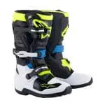BOTAS ALPINESTARS TECH 7S YOUTH - PRETO/AZUL/AMARELO FLUO