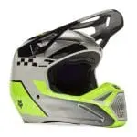 CAPACETE CRIANÇA FOX V1 COLLECT - CINZENTO/AMARELO FLUO