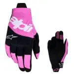 LUVAS ALPINESTARS TECHSTAR - PRETO/CINZENTO/ROSA