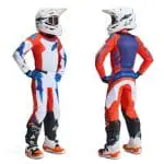 FATO ALPINESTARS CRIANÇA FLUID GRID - AZUL/LARANJA