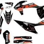 KIT DE AUTOCOLANTES KTM ULTRA RESISTENTE COM FUNDO PRIZM/PIXEL