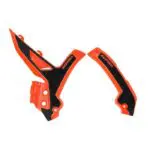 PROTEÇÕES DE QUADRO ACERBIS X-GRIP KTM SX/SX-F 23-26 EXC/EXC-F 24-26 - PRETO/LARANJA