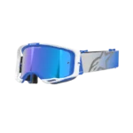 ÓCULOS ALPINESTARS VISION 8 CORP BLUE/WHITE - LENTE ESPELHADA