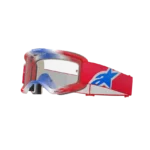 ÓCULOS ALPINESTARS VISION 5 CORP RED/WHITE/BLUE - LENTE TRANSPARENTE