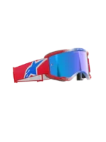 ÓCULOS ALPINESTARS VISION 5 CORP RED/WHITE/BLUE - LENTE ESPELHADA - Image 2