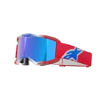 ÓCULOS ALPINESTARS VISION 5 CORP RED/WHITE/BLUE - LENTE ESPELHADA