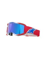 ÓCULOS ALPINESTARS VISION 5 CORP RED/WHITE/BLUE - LENTE ESPELHADA
