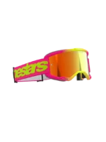 ÓCULOS ALPINESTARS VISION 5 WORDMARK PINK/YELLOW FLUO - LENTE ESPELHADA - Image 2