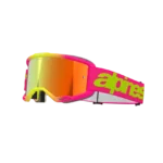 ÓCULOS ALPINESTARS VISION 5 WORDMARK PINK/YELLOW FLUO - LENTE ESPELHADA