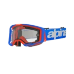 ÓCULOS ALPINESTARS VISION 8 WORDMARK BLUE/ORANGE - LENTE TRANSPARENTE DUPLA