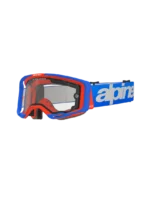 ÓCULOS ALPINESTARS VISION 8 WORDMARK BLUE/ORANGE - LENTE TRANSPARENTE DUPLA