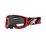 ÓCULOS ALPINESTARS VISION 8 LUAR BLACK/RED - LENTE TRANSPARENTE