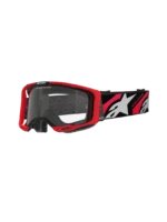 ÓCULOS ALPINESTARS VISION 8 LUAR BLACK/RED - LENTE TRANSPARENTE