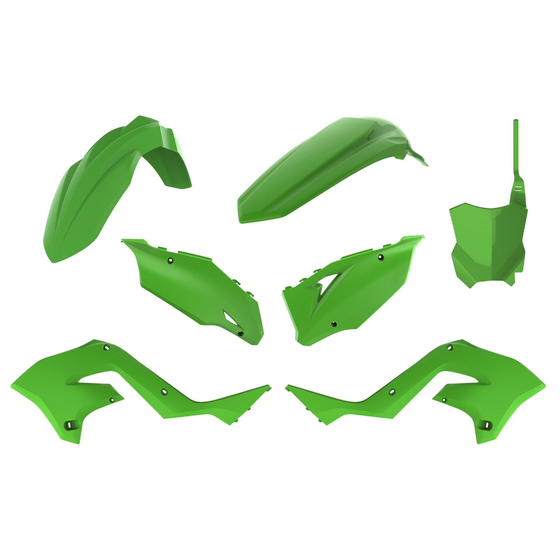 1731407066_a413ca469a3546321023be1e253387b4 KIT PLÁSTICOS POLISPORT RESTYLING KAWASAKI KX125/250 03/08 (DESIGN KX450 2022) - GREEN - Image 1