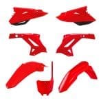 KIT PLÁSTICOS POLISPORT RESTYLING HONDA CR125/250 02/07 (DESIGN CRF450R 2022) - RED