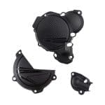 KIT PROTEÇÃO TAMPAS DO MOTOR POLISPORT KTM EXC/XC-W 250/300 24/25 HUSQVARNA TE 250/300 24/25 - BLACK