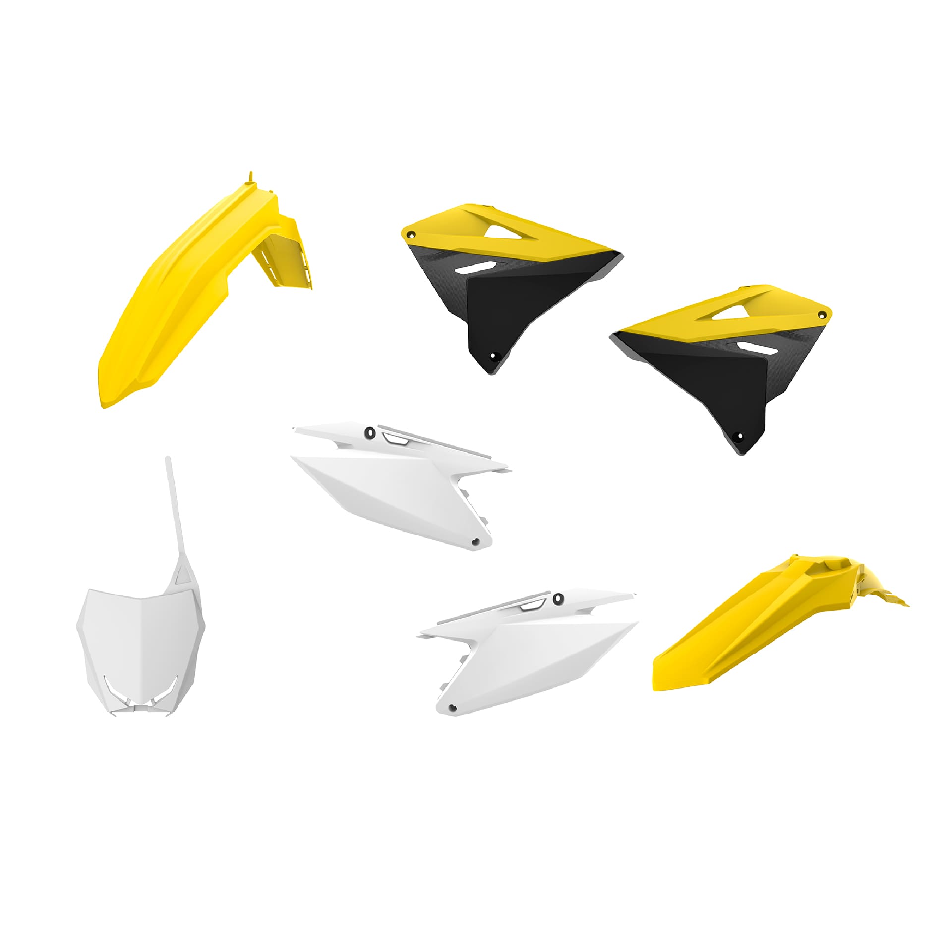 1736928449_684e0da207ad8c29ee0199a7ec7bfa61 KIT PLÁSTICOS POLISPORT RESTYLING SUZUKI RM125/250 01/08 (DESIGN RMZ450 2022) - OEM COLOR - Image 1