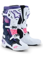 ALPINESTARS TECH 10 - BRANCO/ROXO/AZUL/ROSA