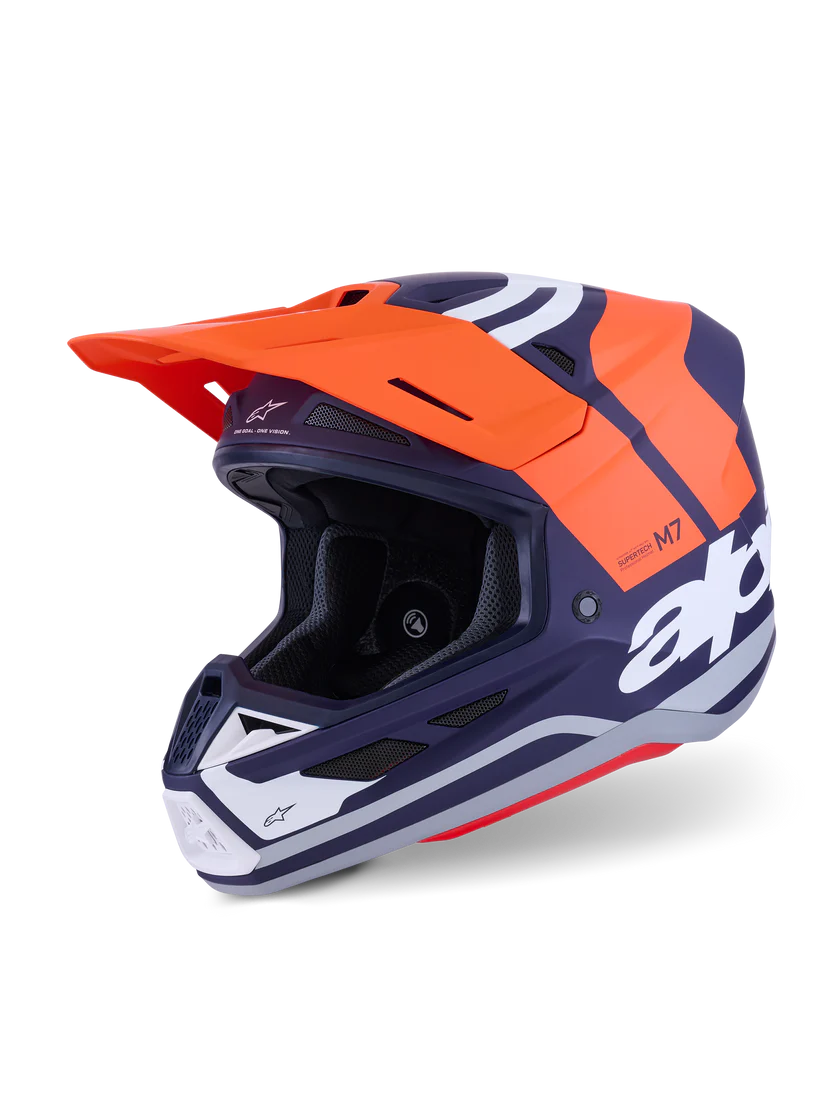 8301726-408-fr_s-m7-core-helmet_5893481e-0983-46eb-8186-b3038f8dbd25 ALPINESTARS S-M7 CORE - AZUL MATTE/LARANJA - Image 1