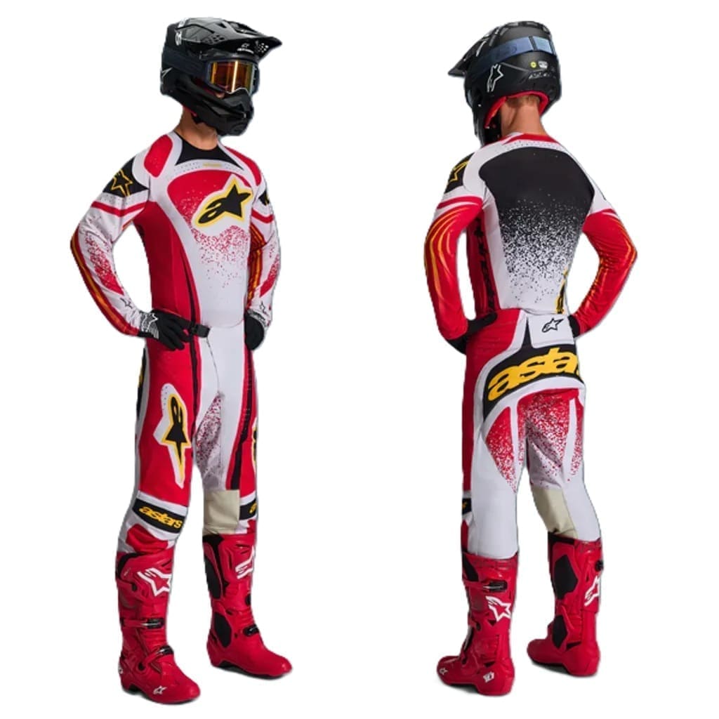 KitCombo-Techstar-Nomur-LtGreyRedBlk-3 FATO ALPINESTARS TECHSTAR NOMUR - BLACK/GREY/RED - Image 1