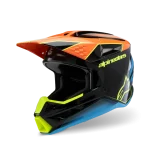 CAPACETE CRIANÇA ALPINESTARS S-M3 FRAY - PRETO/LARANJA/AMARELO FLUO