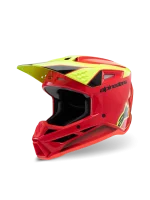 CAPACETE CRIANÇA ALPINESTARS S-M3 FRAY - PRETO/VERMELHO/AMARELO FLUO
