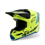 CAPACETE CRIANÇA ALPINESTARS S-M3 RADIUM - PRETO/AZUL/AMARELO FLUO