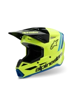 CAPACETE CRIANÇA ALPINESTARS S-M3 RADIUM - PRETO/AZUL/AMARELO FLUO