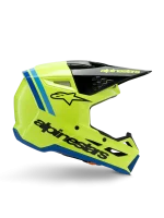 CAPACETE CRIANÇA ALPINESTARS S-M3 RADIUM - PRETO/AZUL/AMARELO FLUO - Image 4