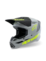CAPACETE CRIANÇA ALPINESTARS S-M3 RADIUM - PRETO/CINZENTO/AMARELO FLUO