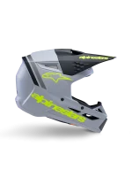 CAPACETE CRIANÇA ALPINESTARS S-M3 RADIUM - PRETO/CINZENTO/AMARELO FLUO - Image 4