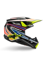 CAPACETE CRIANÇA ALPINESTARS S-M3 WURX - PRETO/AZUL/VERMELHO/AMARELO FLUO - Image 4