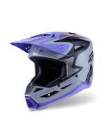 CAPACETE CRIANÇA ALPINESTARS S-M3 JETTSON - PRETO/CINZENTO/ROXO