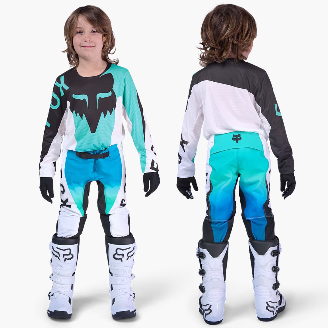 FoxRacing_MX26Gearsets_Youth_FlexairSpire_AquaBlue_PDP1 FATO FOX CRIANÇA FLEXAIR SPIRE - AZUL - Image 1