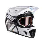 LEATT 9.5 V26 CARBON (ÓCULOS 6.5 IRIZ INCLUÍDO) - PRETO/BRANCO