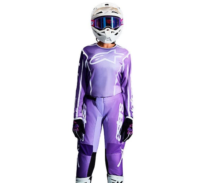 MOTOMX2 FATO ALPINESTARS STELLA FLUID APEX - BRANCO/ROXO - Image 1