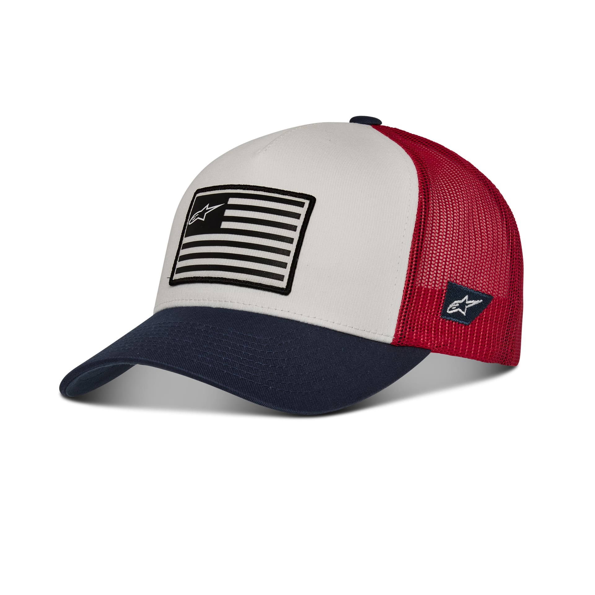 1674897693_f116e1b5416992be4dd53136bda7aba3 BONÉ ALPINESTARS FLAG SNAPBACK - AZUL/VERMELHO - Image 1