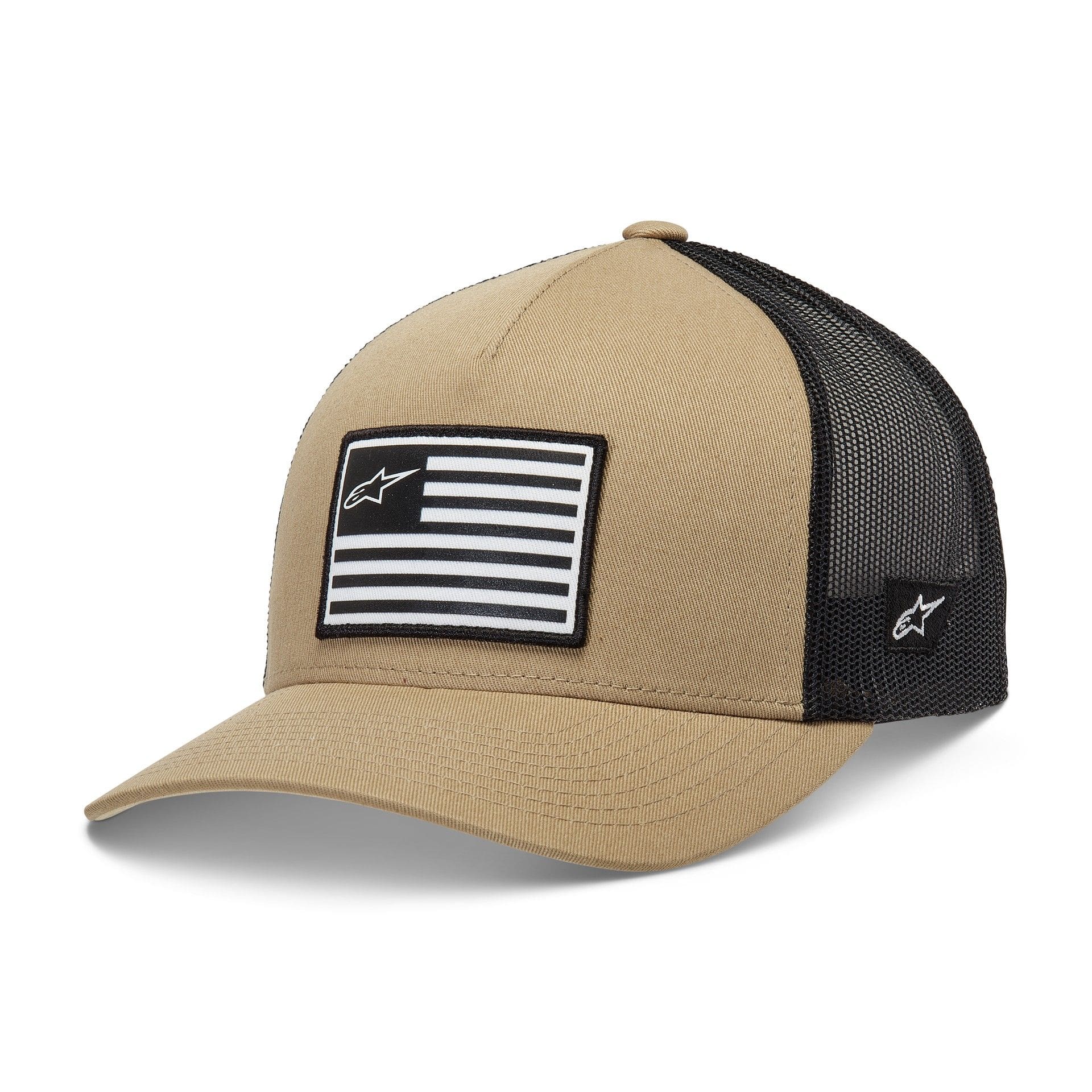 1674897696_923e8c9e2fe10c2e27ccd09d34ba794e BONÉ ALPINESTARS FLAG SNAPBACK - PRETO/CASTANHO - Image 1