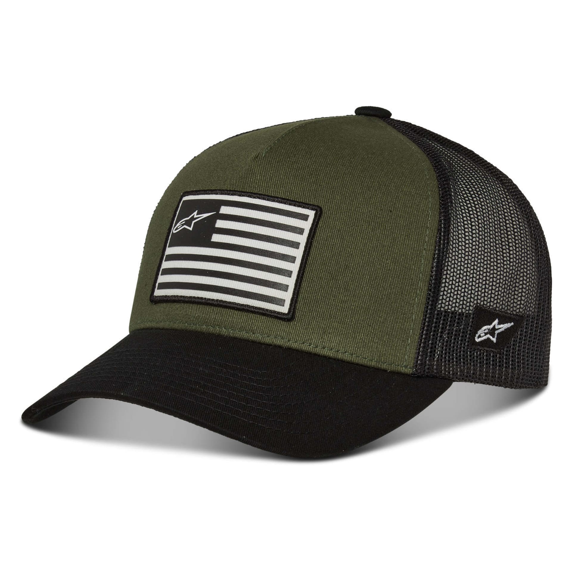 1722263592_40e9187cb1b98e3963206698a57e0ab7 BONÉ ALPINESTARS FLAG SNAPBACK - PRETO/VERDE - Image 1