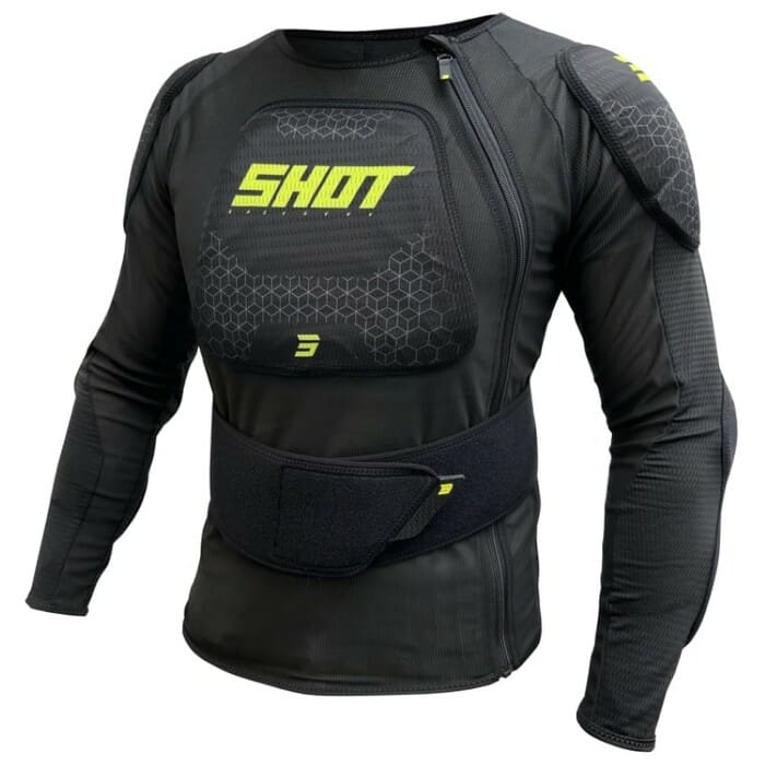 A06-131-A01-06-P-DZYDU3ZR COLETE INTEGRAL SHOT AIRLIGHT - PRETO/AMARELO FLUO - Image 1