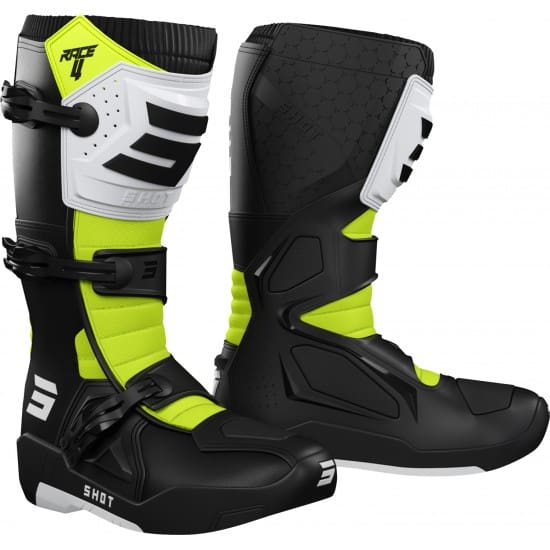 A09-24C1-A04-550x550w SHOT RACE 4 - PRETO/BRANCO/AMARELO FLUO - Image 1